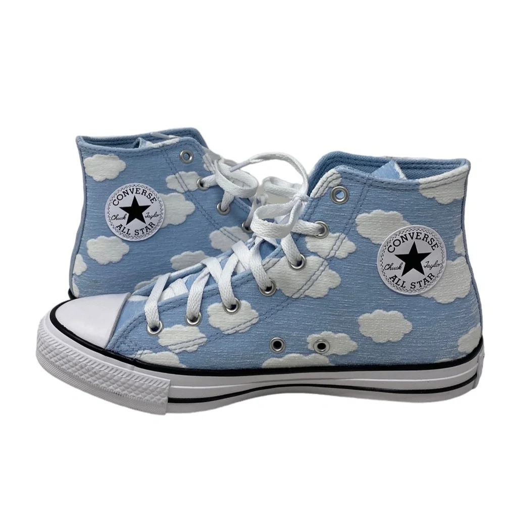 Converse Chuck Taylor Clouds Women's Sneakers Kids Blue Canvas High Top A02924F - Picture 5 of 10